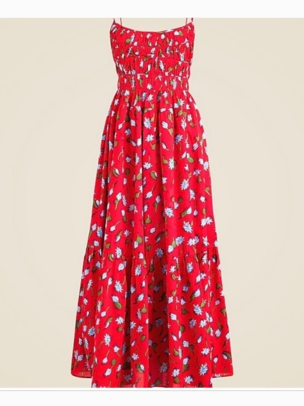 J.Crew tiered dress in brushed Daisy print
